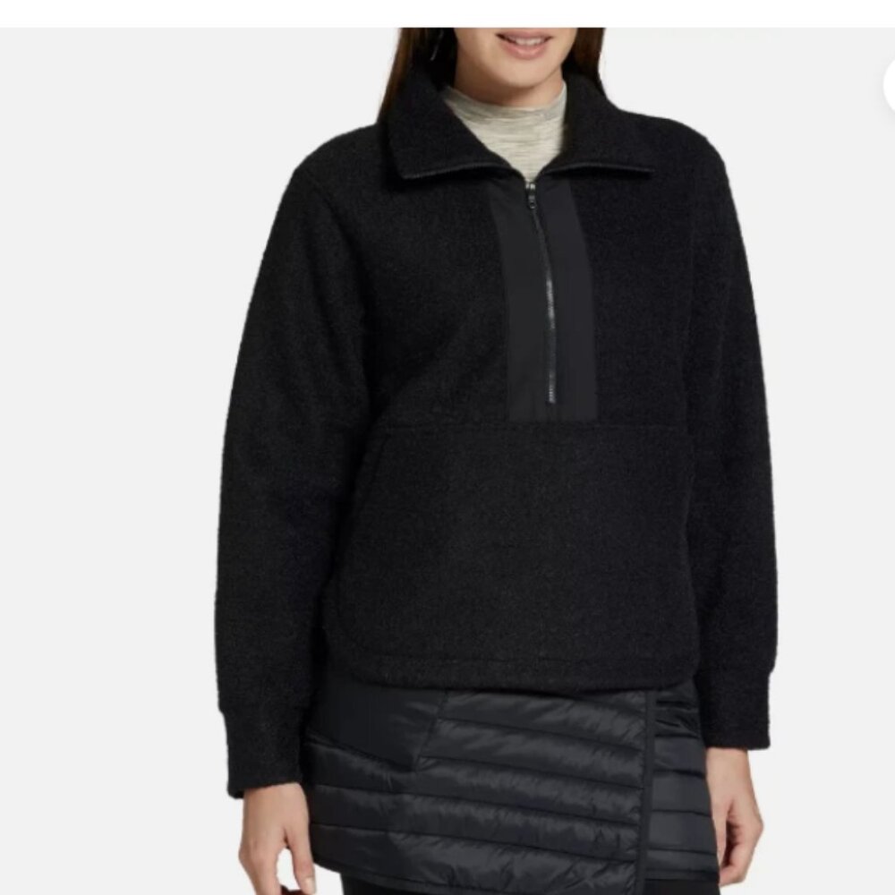 Alpine Design‎ AD Wayfarer Fleece 1/4 Zip Pullover Jacket - Large - Black - NWOT